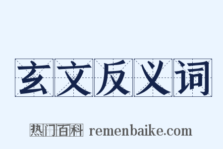 玄文反义词是什么意思的图片